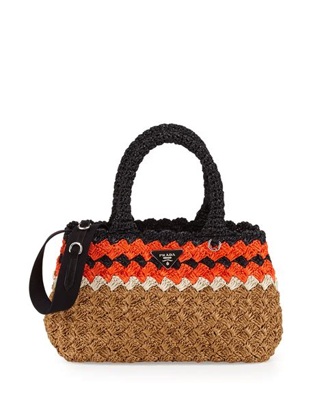 Prada Giardiniera Raffia Tote Bag 